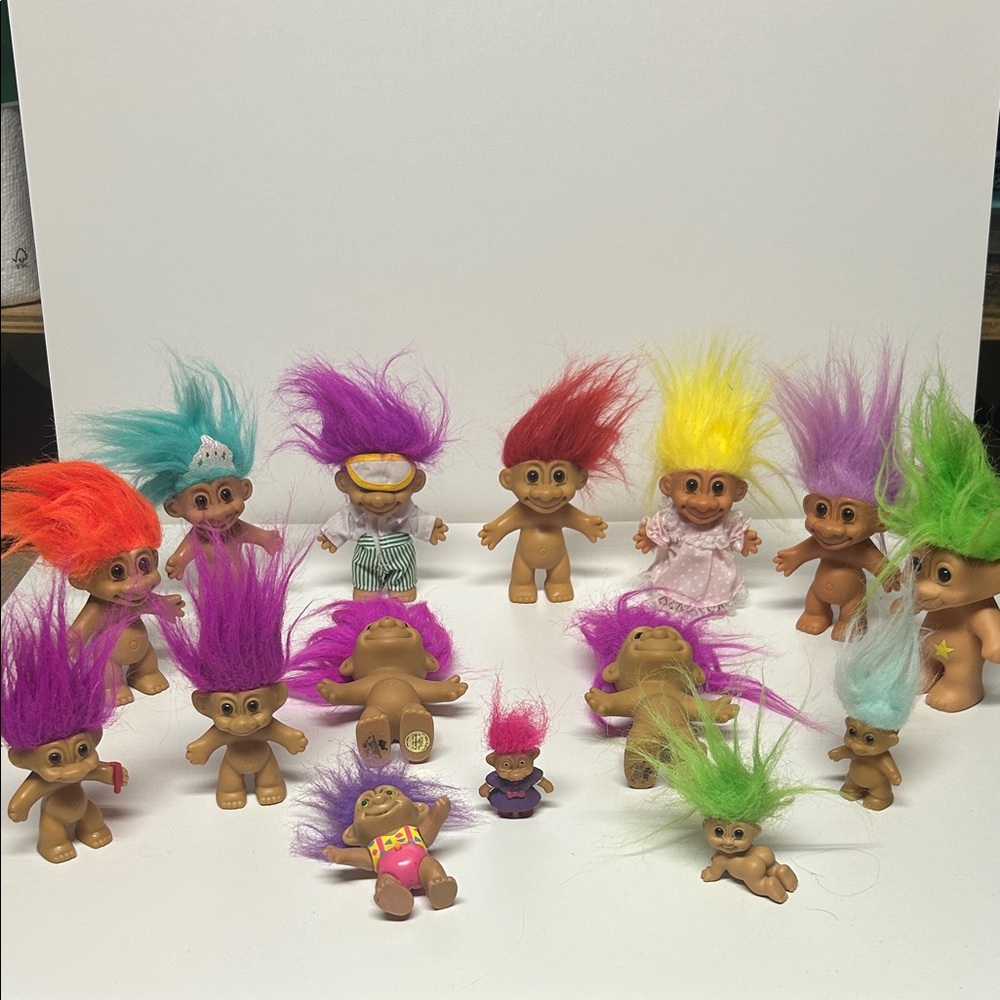 Vintage Troll Dolls lot of 15